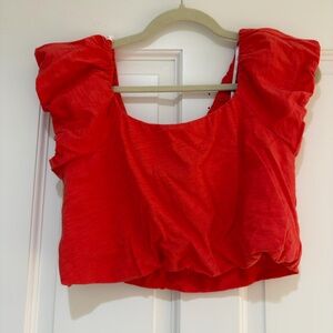 Lulu's Red Crop Top